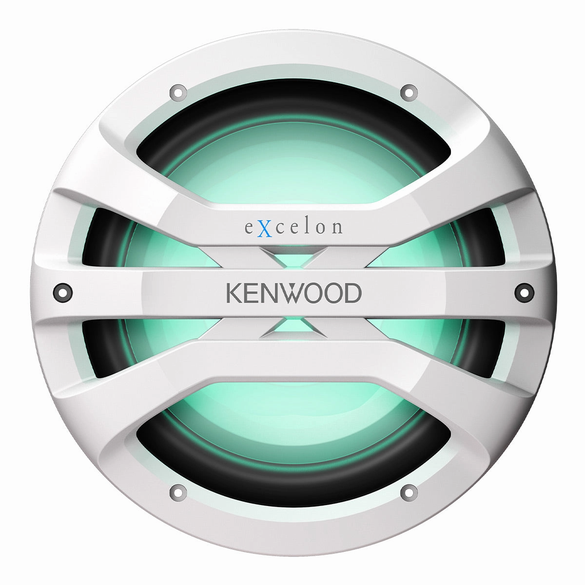 Kenwood XM1041BL eXcelon Motorsports 10" All-Weather Outdoor Subwoofer with Adjustable Lighting - Each (White)