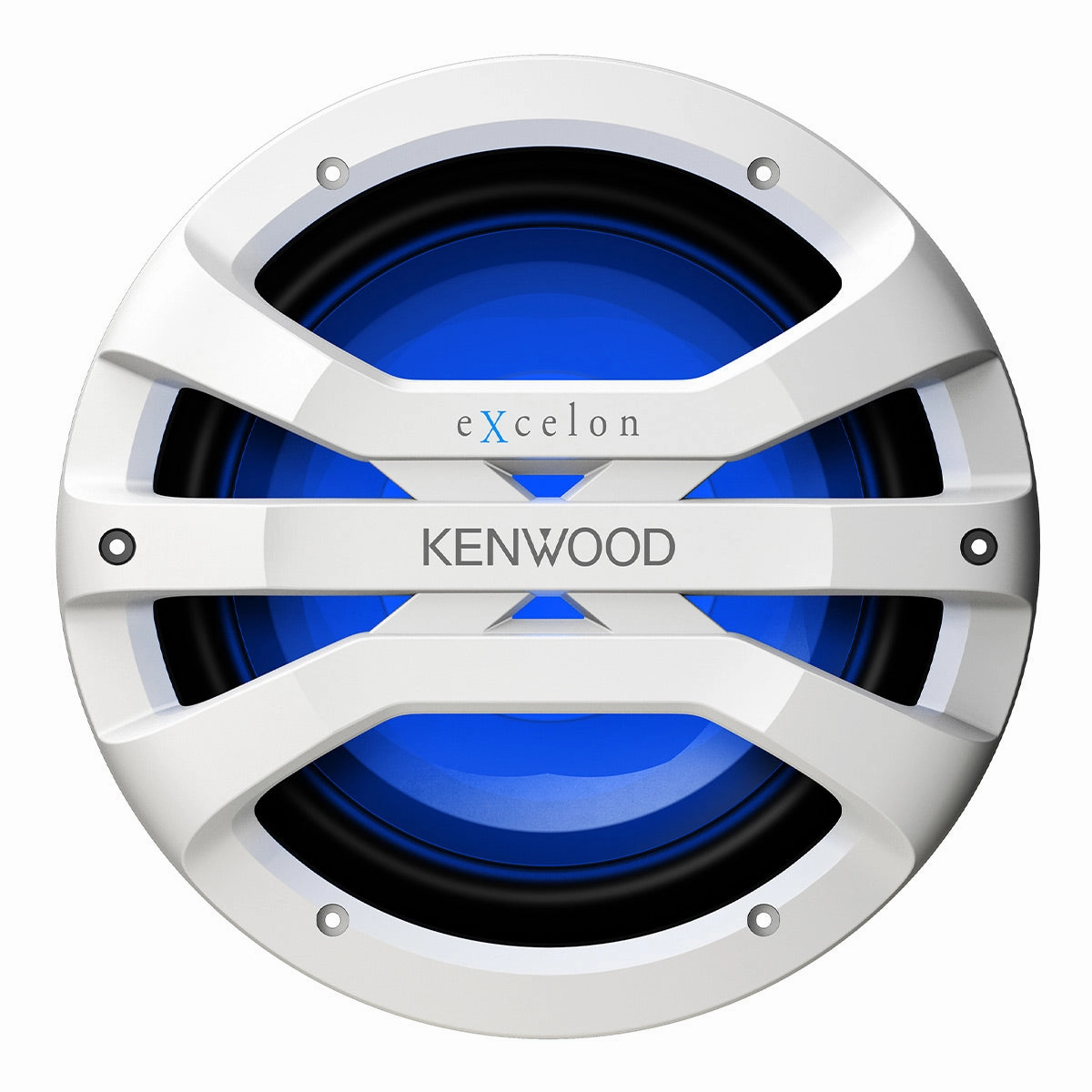 Kenwood XM1041BL eXcelon Motorsports 10" All-Weather Outdoor Subwoofer with Adjustable Lighting - Each (White)