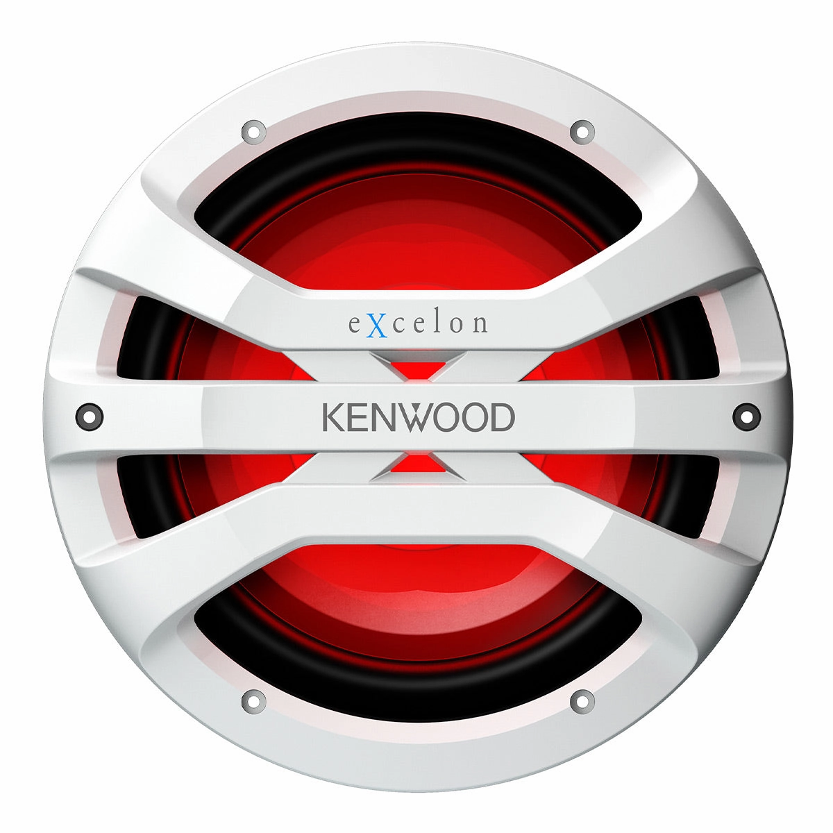 Kenwood XM1041BL eXcelon Motorsports 10" All-Weather Outdoor Subwoofer with Adjustable Lighting - Each (White)