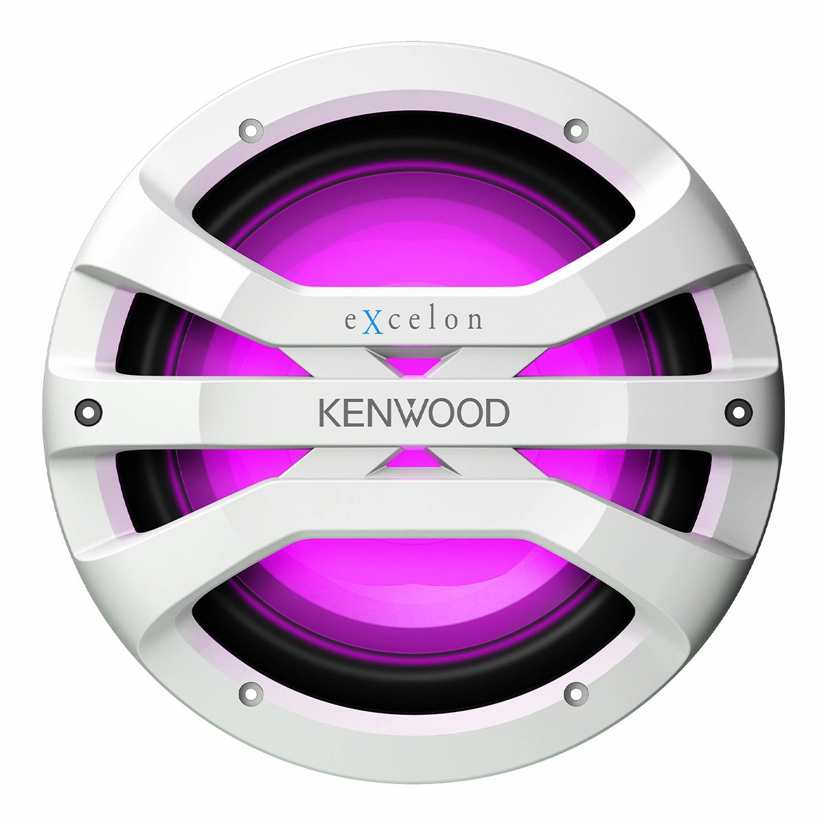 Kenwood XM1041BL eXcelon Motorsports 10" All-Weather Outdoor Subwoofer with Adjustable Lighting - Each (White)