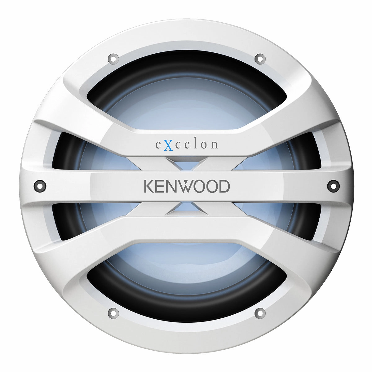 Kenwood XM1041BL eXcelon Motorsports 10" All-Weather Outdoor Subwoofer with Adjustable Lighting - Each (White)