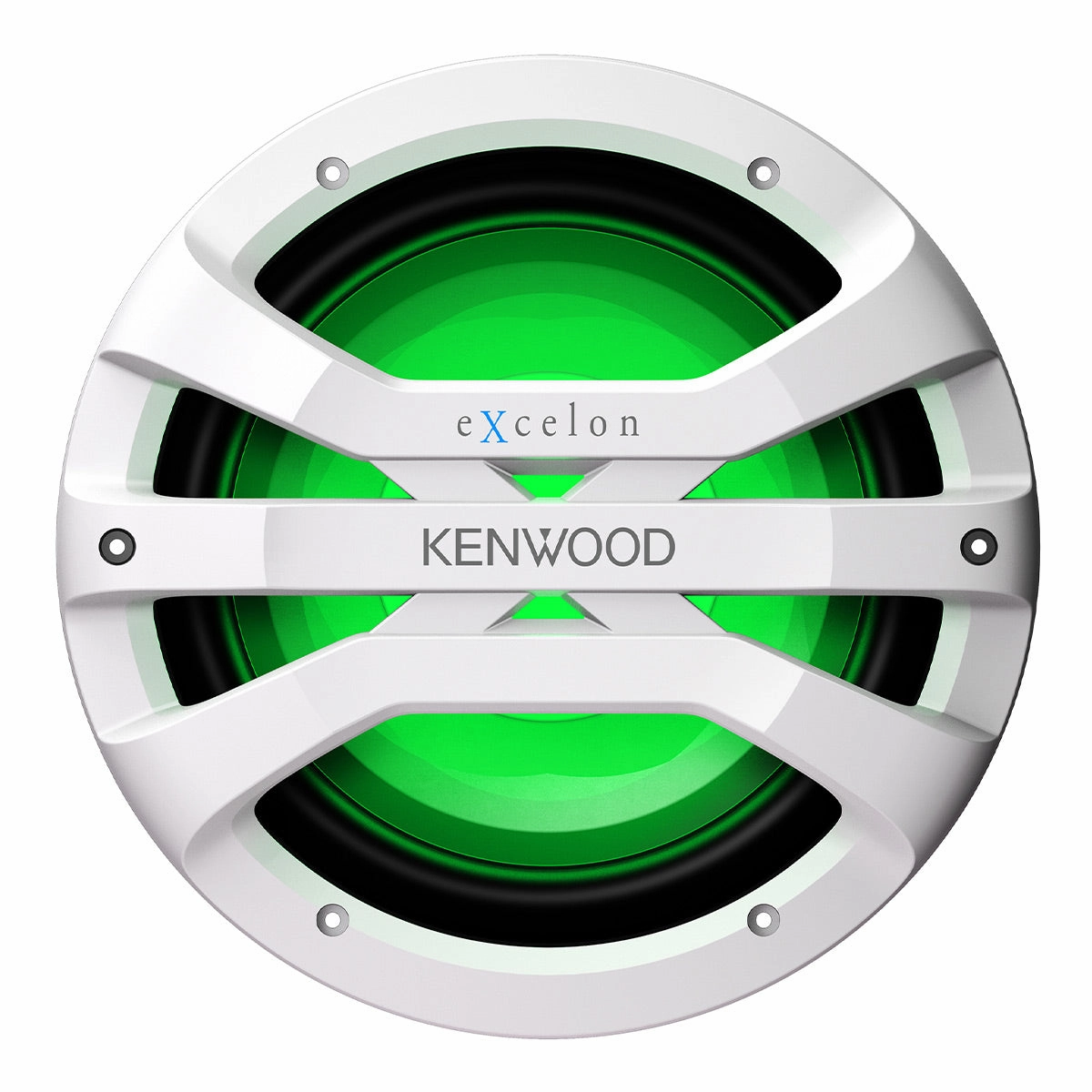 Kenwood XM1041BL eXcelon Motorsports 10" All-Weather Outdoor Subwoofer with Adjustable Lighting - Each (White)
