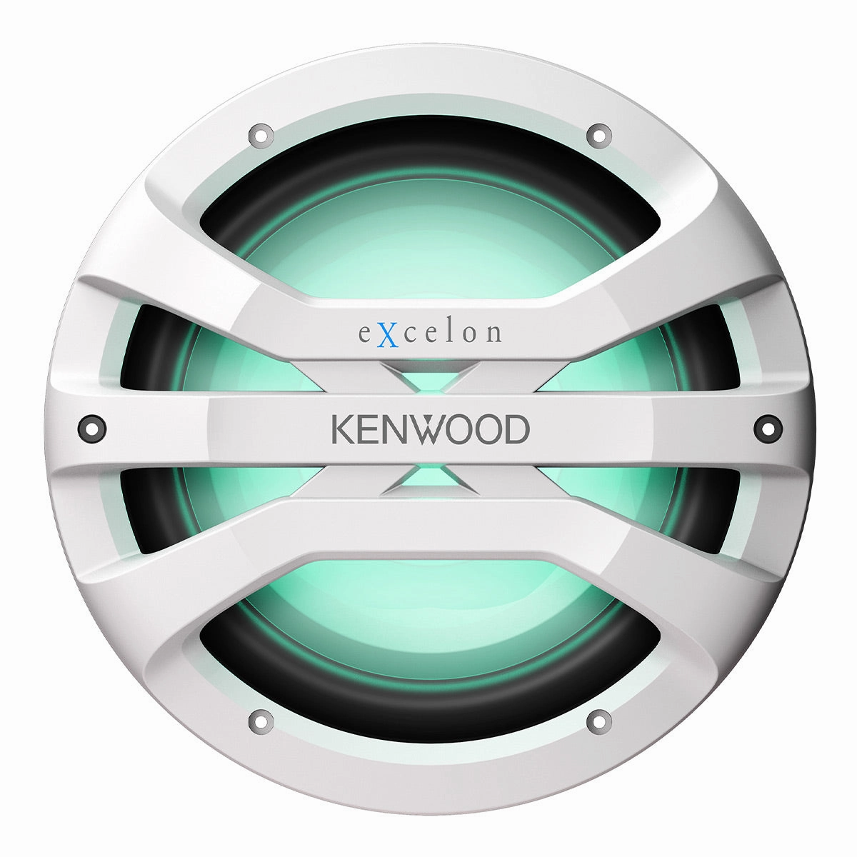 Kenwood XM1041BL eXcelon Motorsports 10" All-Weather Outdoor Subwoofer with Adjustable Lighting - Each (White)