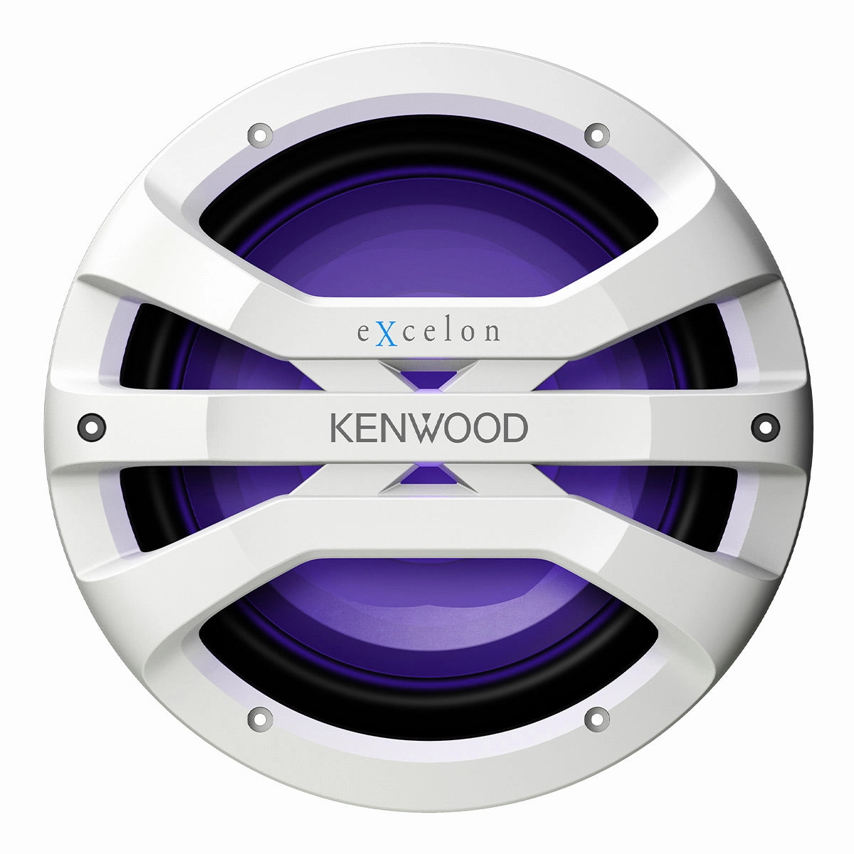 Kenwood XM1041BL eXcelon Motorsports 10" All-Weather Outdoor Subwoofer with Adjustable Lighting - Each (White)