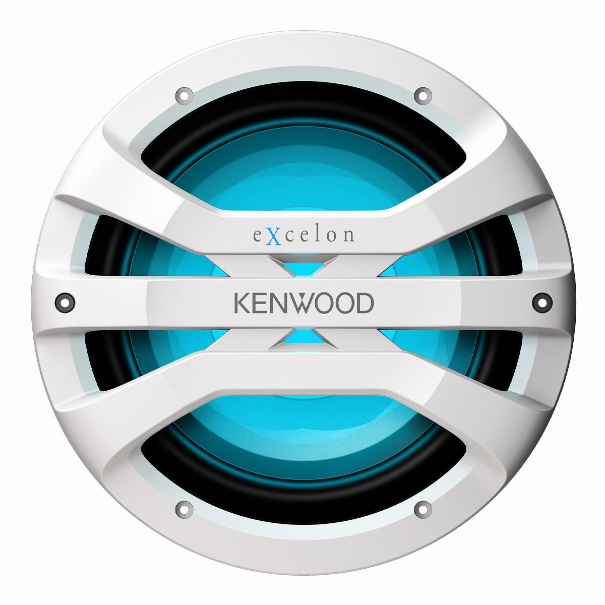 Kenwood XM1041BL eXcelon Motorsports 10" All-Weather Outdoor Subwoofer with Adjustable Lighting - Each (White)