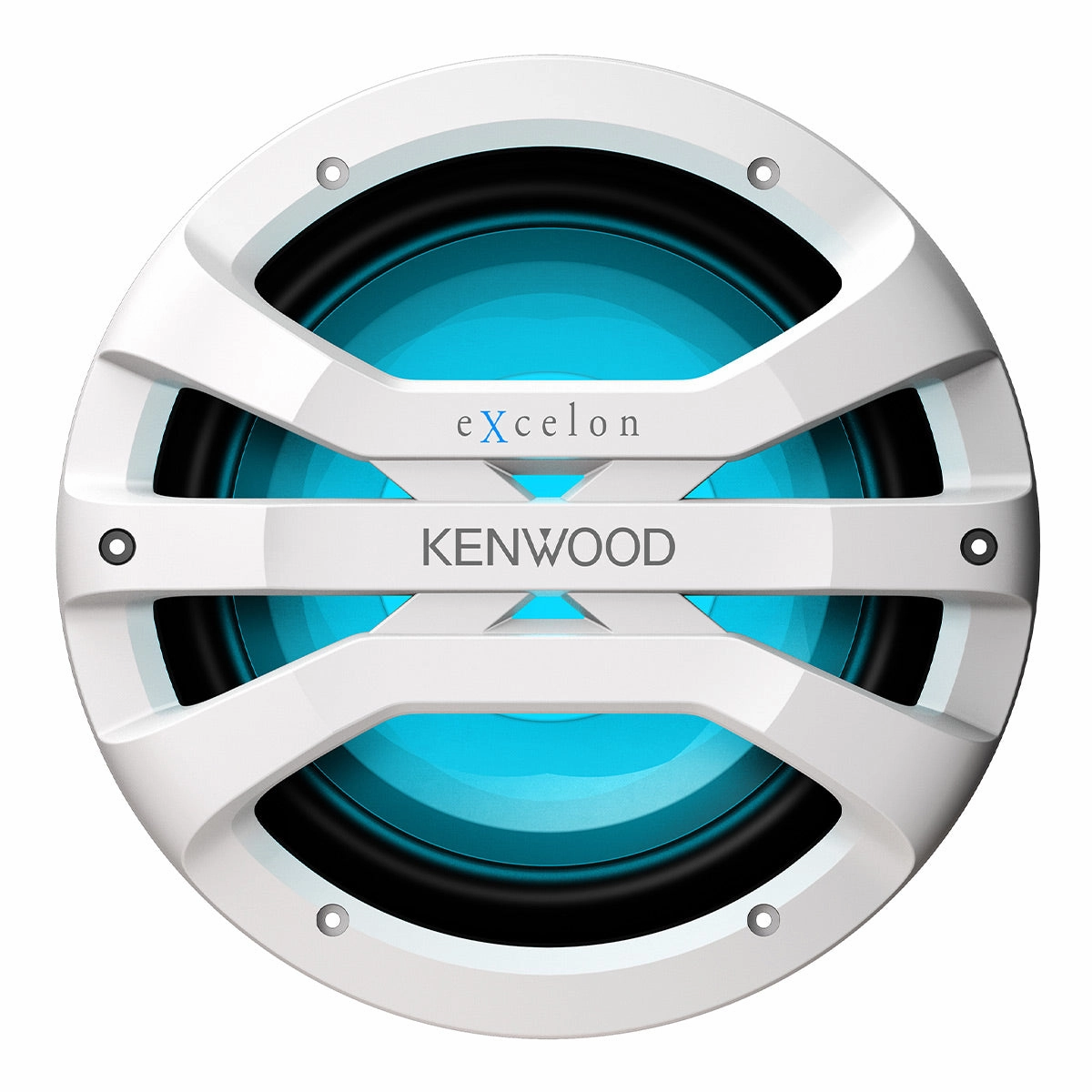 Kenwood XM1041BL eXcelon Motorsports 10" All-Weather Outdoor Subwoofer with Adjustable Lighting - Each (White)