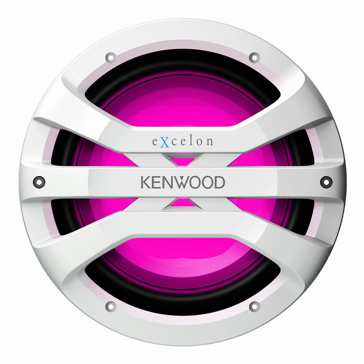 Kenwood XM1041BL eXcelon Motorsports 10" All-Weather Outdoor Subwoofer with Adjustable Lighting - Each (White)