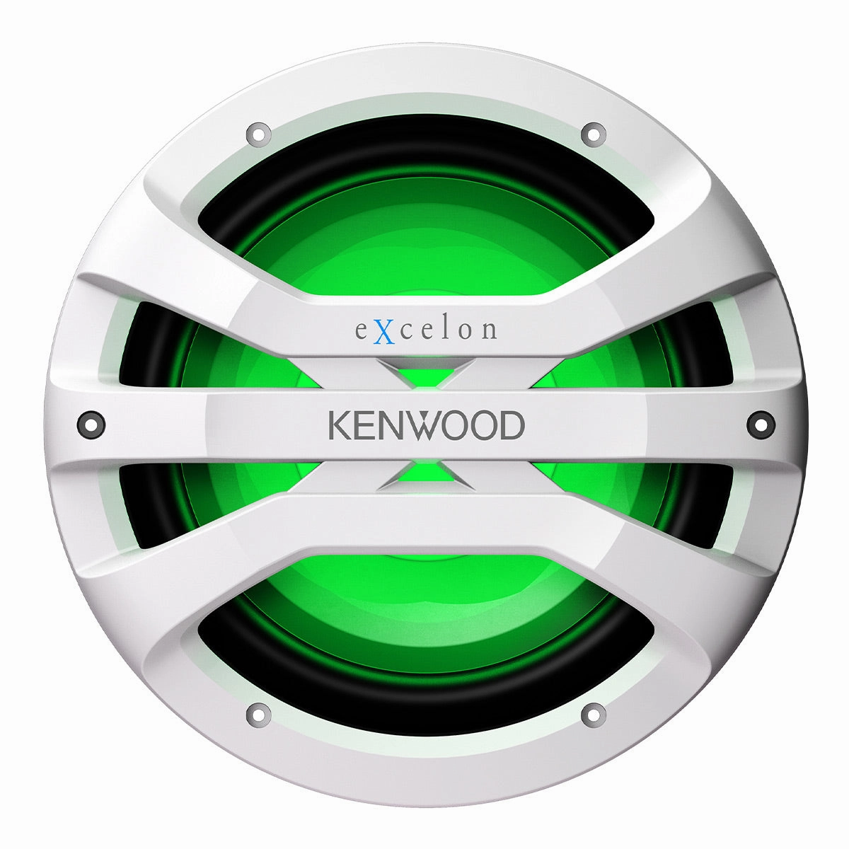 Kenwood XM1041BL eXcelon Motorsports 10" All-Weather Outdoor Subwoofer with Adjustable Lighting - Each (White)