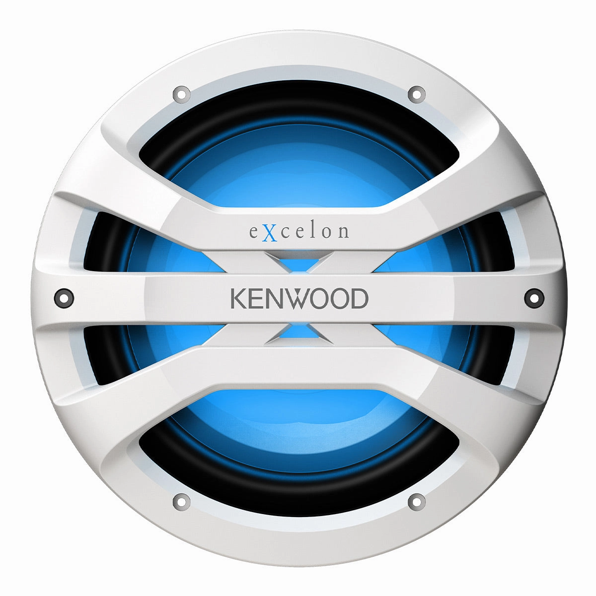 Kenwood XM1041BL eXcelon Motorsports 10" All-Weather Outdoor Subwoofer with Adjustable Lighting - Each (White)