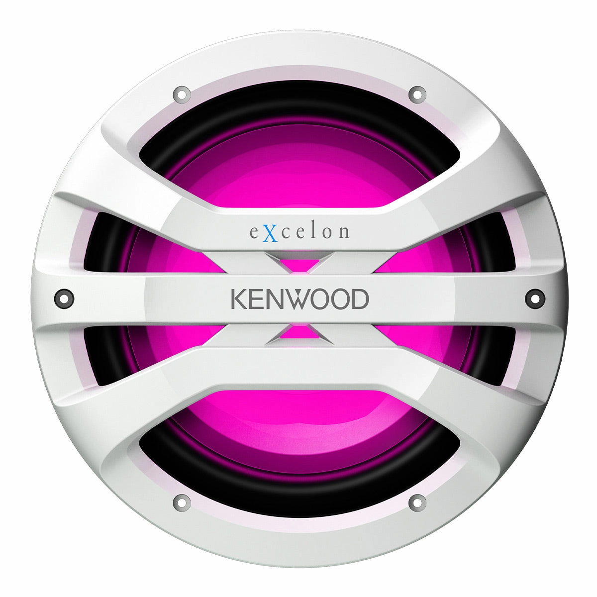 Kenwood XM1041BL eXcelon Motorsports 10" All-Weather Outdoor Subwoofer with Adjustable Lighting - Each (White)
