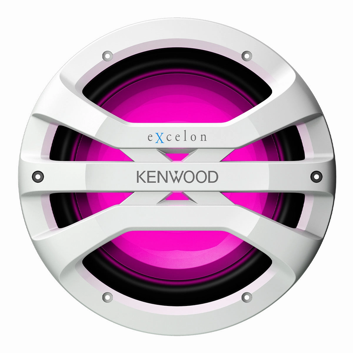 Kenwood XM1041BL eXcelon Motorsports 10" All-Weather Outdoor Subwoofer with Adjustable Lighting - Each (White)