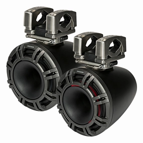 Kicker 44KMTC9 9" Full-Range Marine Tower Speakers - Pair (Charcoal) Marine speakers & subwoofers,Boat Audio,Nautical Sound Systems