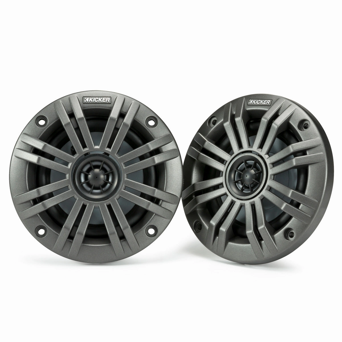 Kicker 45KM44 4" 4-Ohm Marine Coaxial Speakers - Pair Marine speakers & subwoofers,Boat Audio,Nautical Sound Systems