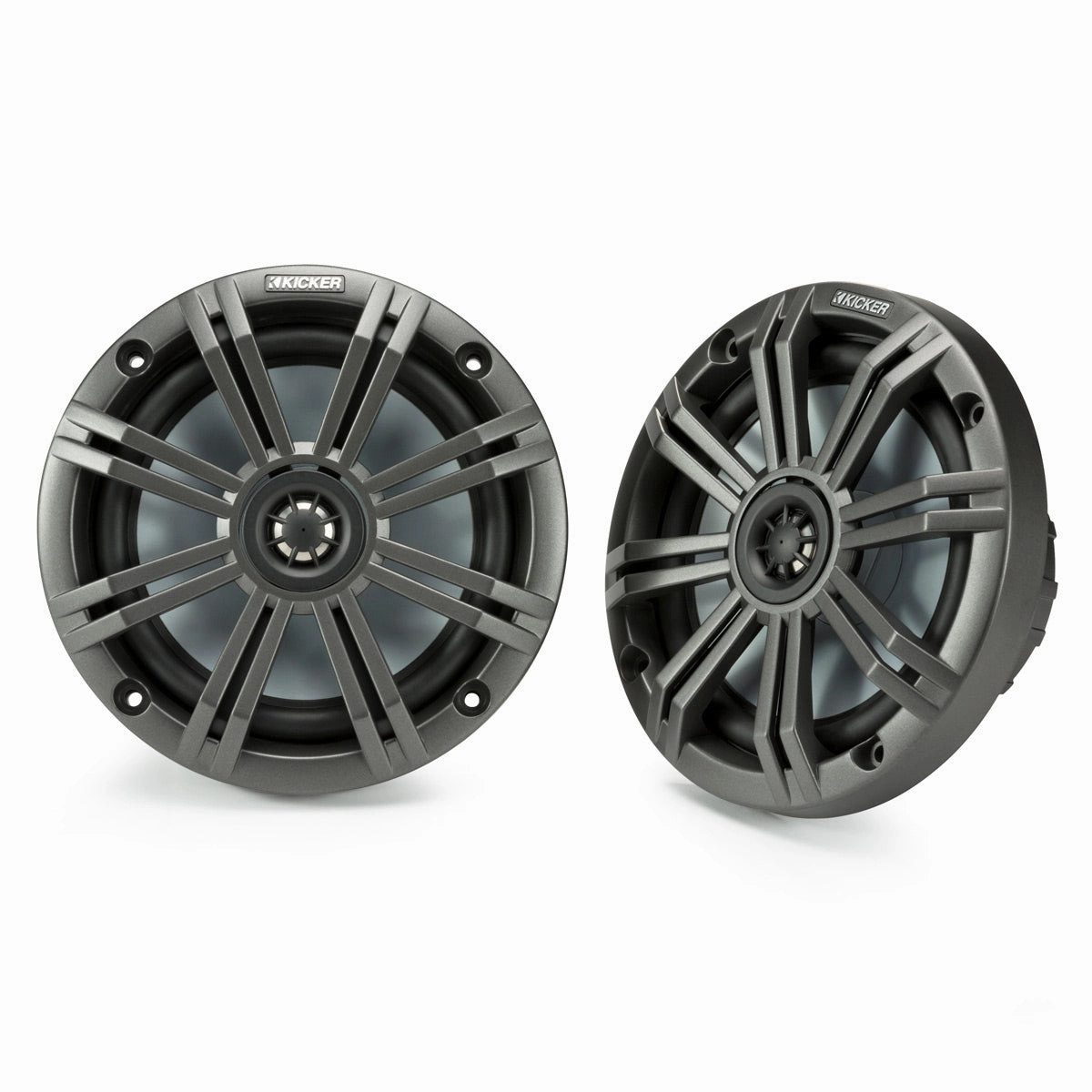 Kicker 45KM654 6-1/2" 4-Ohm Marine Coaxial Speakers - Pair Marine speakers & subwoofers,Boat Audio,Nautical Sound Systems