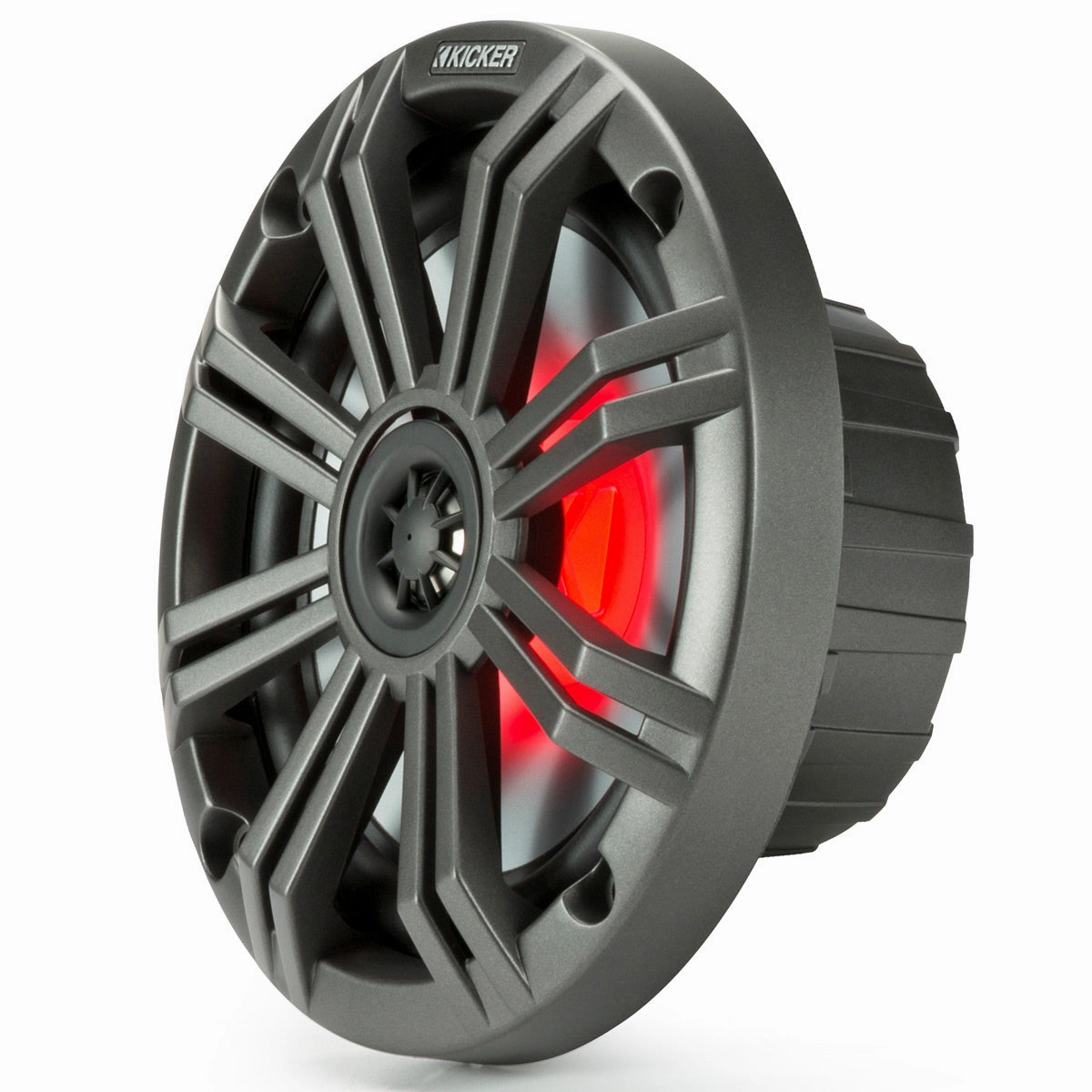 Kicker 45KM654L 6-1/2" LED Marine Coaxial Speakers - Pair
