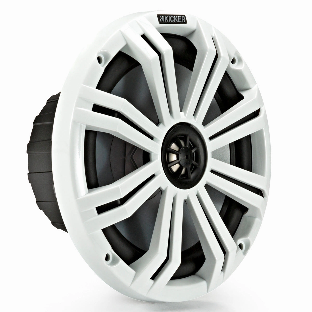 Kicker 45KM84L 8" LED Marine Coaxial Speakers - Pair