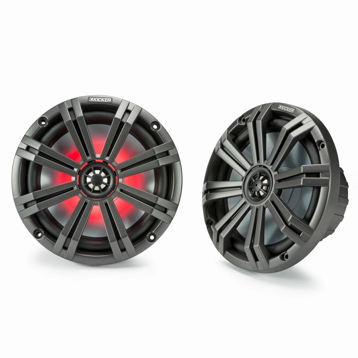 Kicker 45KM84L 8" LED Marine Coaxial Speakers - Pair Marine speakers & subwoofers,Boat Audio,Nautical Sound Systems
