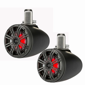 Kicker 45KMTC65 6-1/2" Marine Coaxial Tower System - Pair (Charcoal) Marine speakers & subwoofers,Boat Audio,Nautical Sound Systems