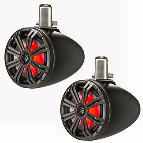 Kicker 45KMTC8 8" Marine Coaxial Tower System - Pair (Charcoal) Marine speakers & subwoofers,Boat Audio,Nautical Sound Systems