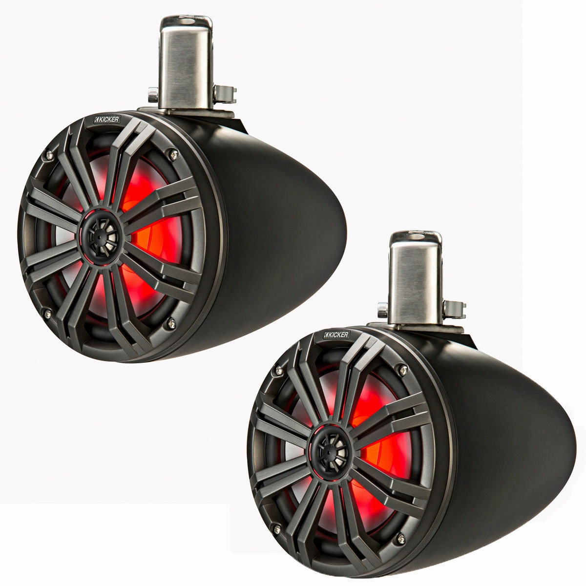 Kicker 45KMTC8 8" Marine Coaxial Tower System - Pair (Charcoal) Marine speakers & subwoofers,Boat Audio,Nautical Sound Systems