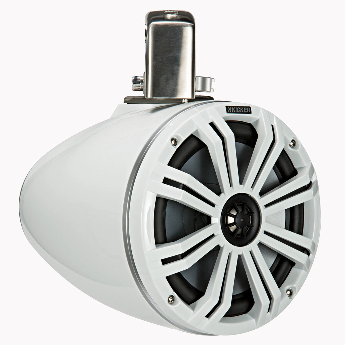 Kicker 45KMTC8 8" Marine Coaxial Tower System - Pair (White)