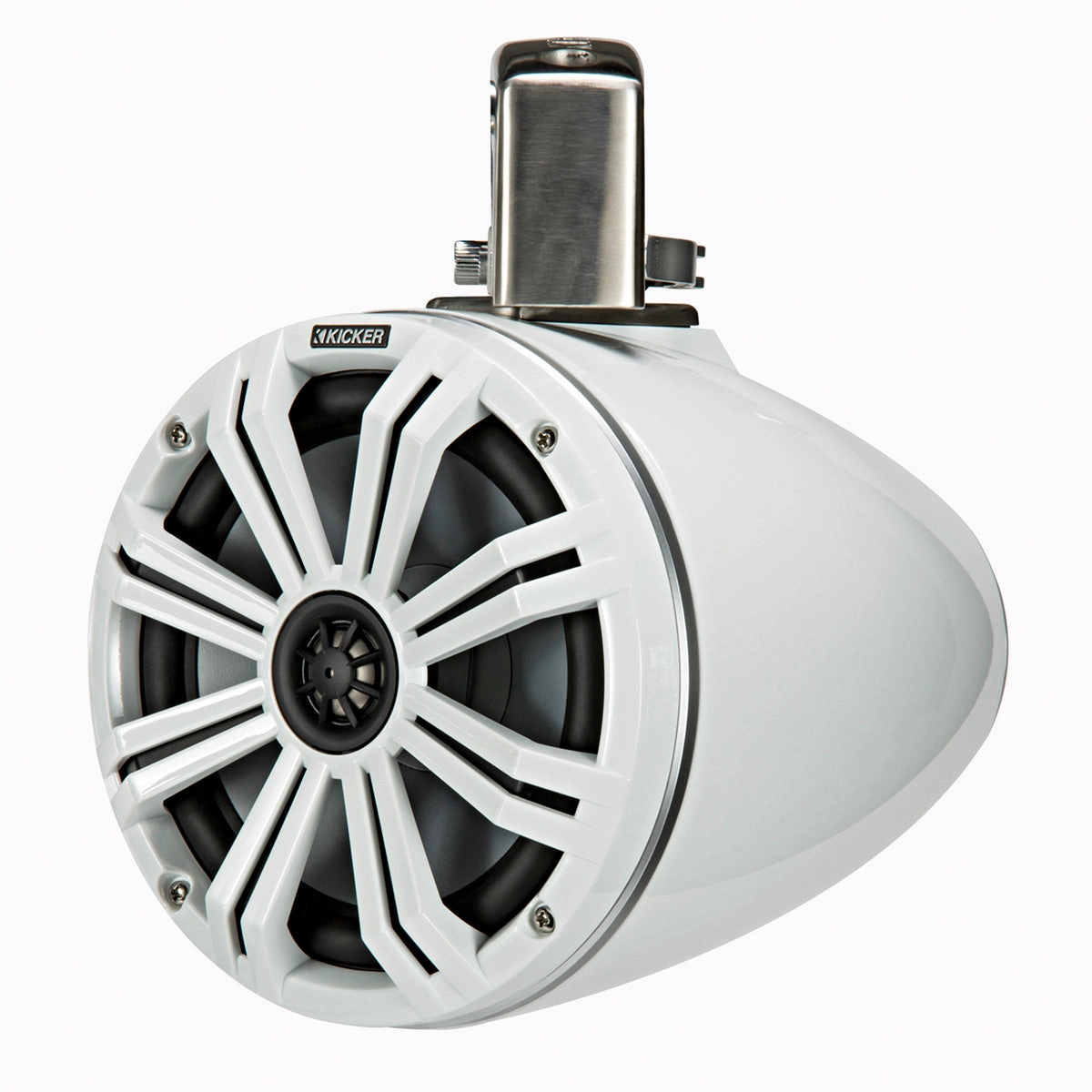 Kicker 45KMTC8 8" Marine Coaxial Tower System - Pair (White)