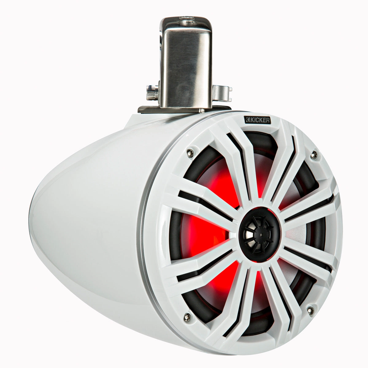 Kicker 45KMTC8 8" Marine Coaxial Tower System - Pair (White)