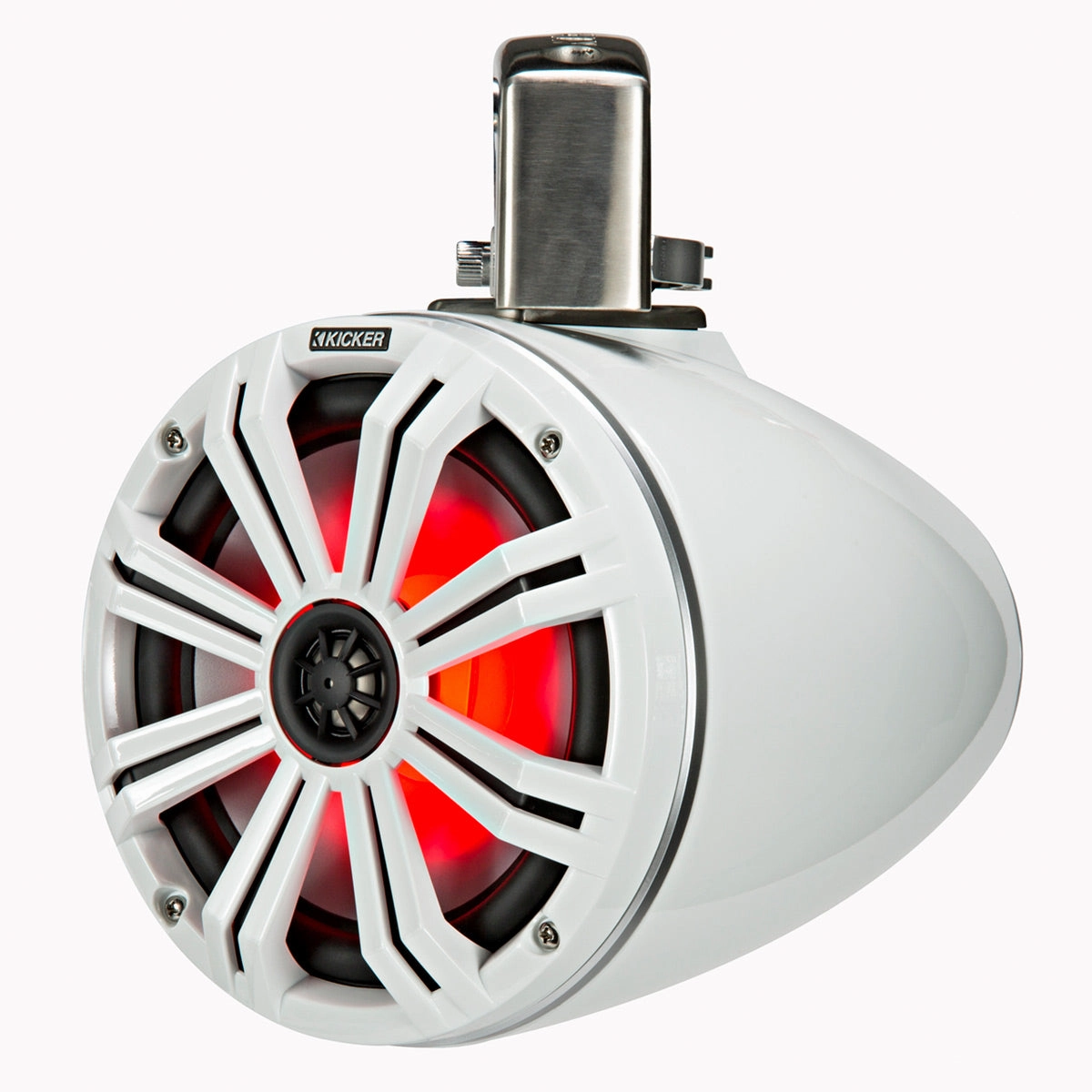 Kicker 45KMTC8 8" Marine Coaxial Tower System - Pair (White)