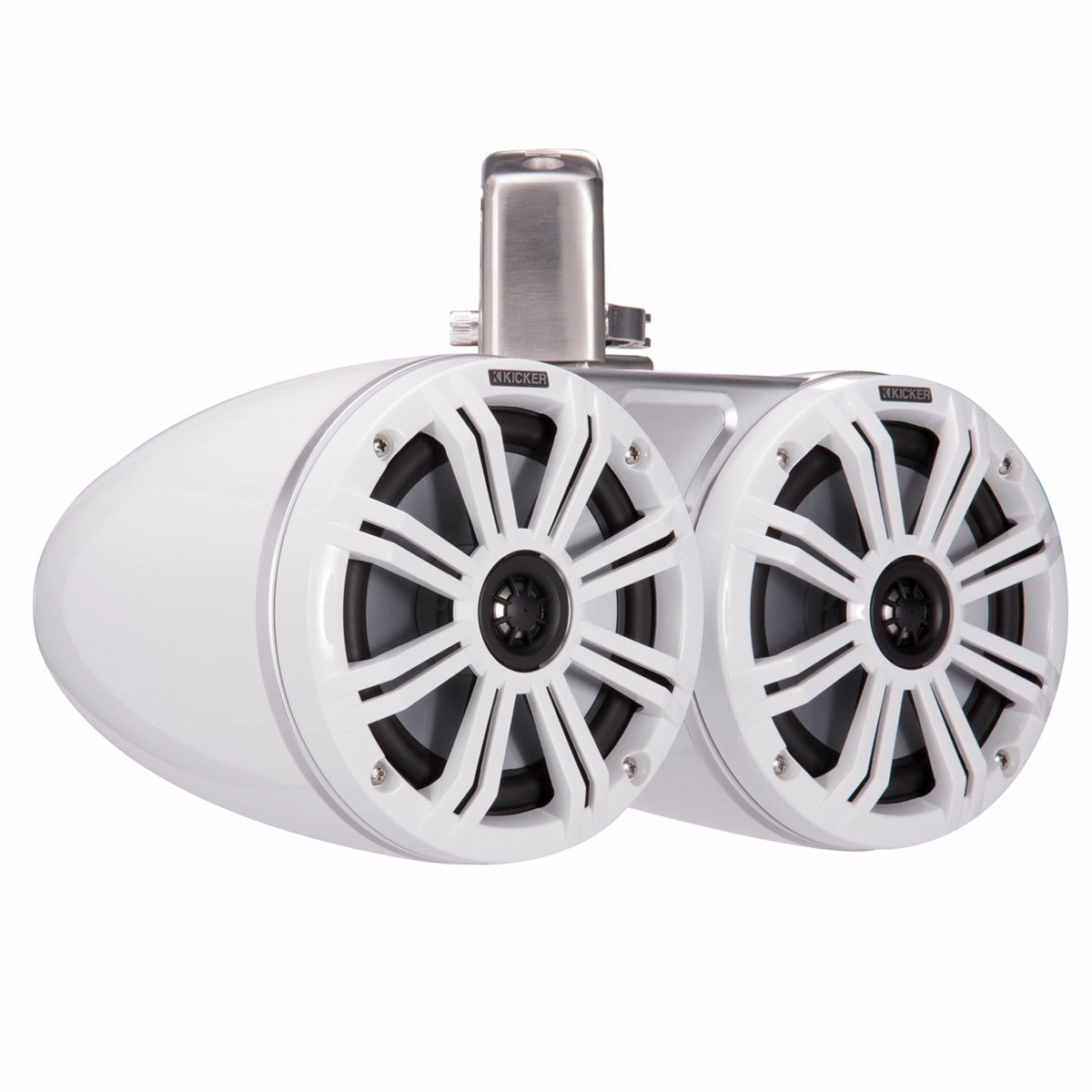 Kicker 45KMTDC65 Dual 6-1/2" Marine Coaxial Tower System - Pair (White)