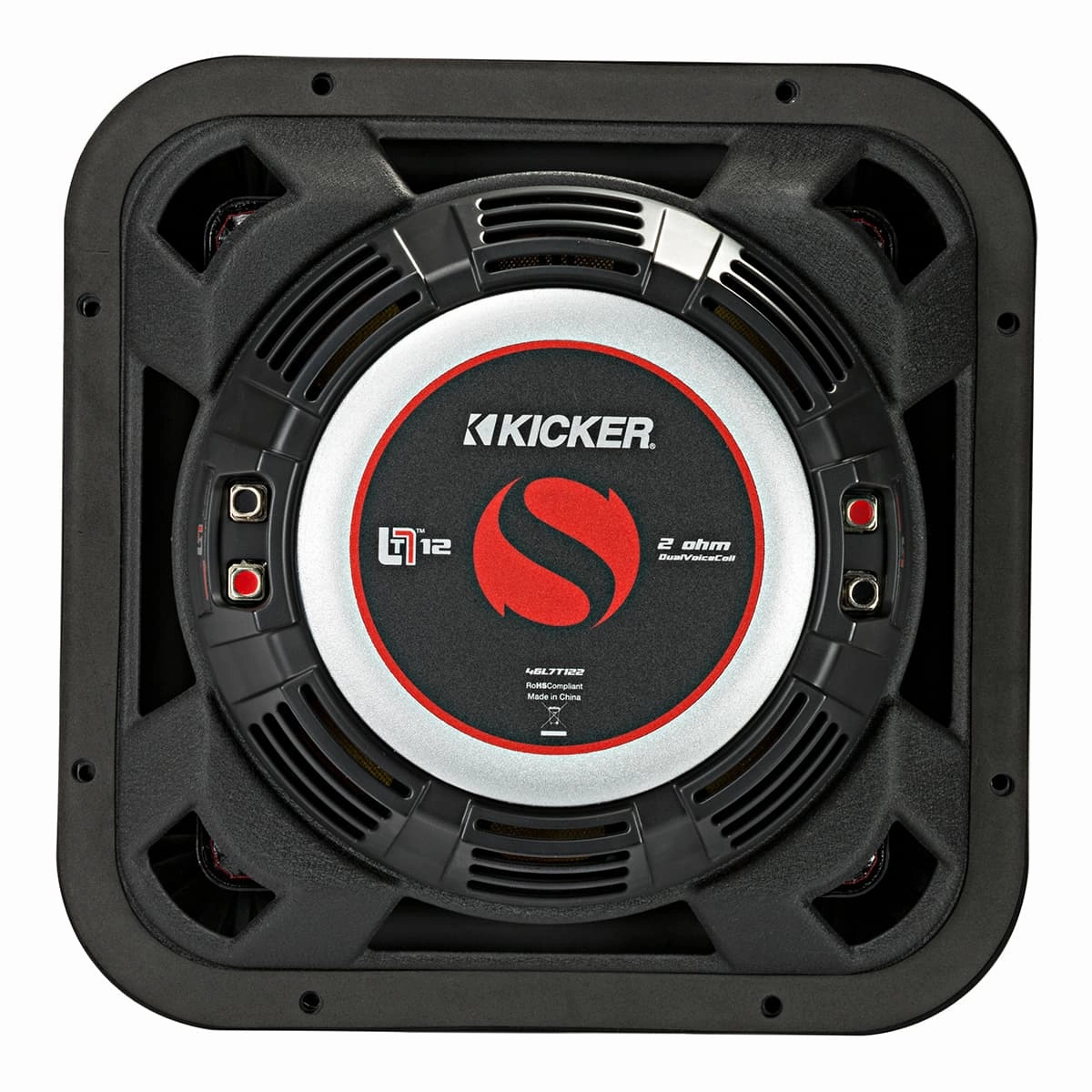 Kicker 46L7T122 12" Solo-Baric L7T Shallow-Mount Dual 2-Ohm Voice Coil Subwoofer