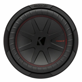 Kicker 48CWR102 CompR 10" 2-Ohm DVC Subwoofer Closed Back Headphones,Noise-isolating Headphones,Sealed Cans