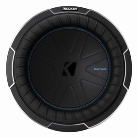 Kicker 51CWQ104 CompQ 10&rdquo; 4-Ohm Subwoofer Closed Back Headphones,Noise-isolating Headphones,Sealed Cans