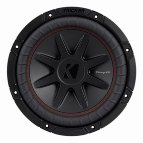 Kicker 52CVR102 10" CompVR 2-Ohm Subwoofer Closed Back Headphones,Noise-isolating Headphones,Sealed Cans