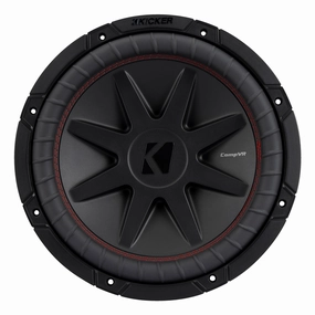 Kicker 52CVR122 12" CompVR 2-Ohm Subwoofer Closed Back Headphones,Noise-isolating Headphones,Sealed Cans