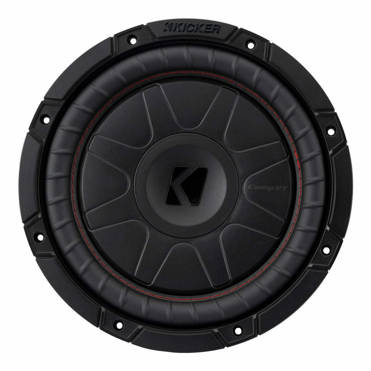 Kicker 52CVT102 10" CompVT Slim 2-Ohm Subwoofer Closed Back Headphones,Noise-isolating Headphones,Sealed Cans