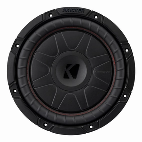 Kicker 52CVT102 10" CompVT Slim 2-Ohm Subwoofer Closed Back Headphones,Noise-isolating Headphones,Sealed Cans