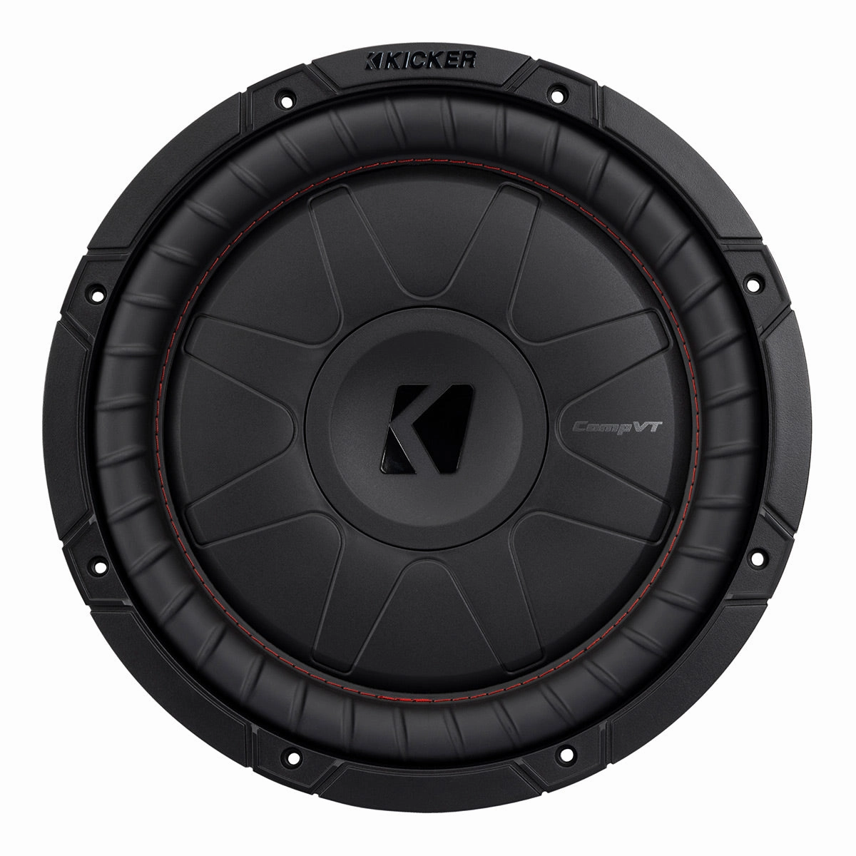 Kicker 52CVT122 12" CompVT Slim 2-Ohm Subwoofer Closed Back Headphones,Noise-isolating Headphones,Sealed Cans