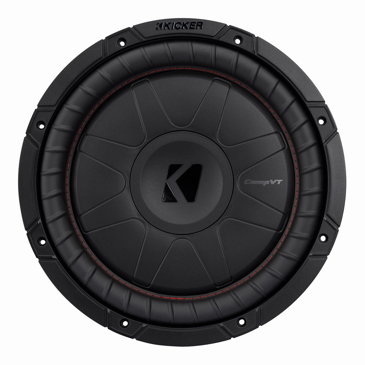 Kicker 52CVT124 12" CompVT Slim 4-Ohm Subwoofer Closed Back Headphones,Noise-isolating Headphones,Sealed Cans
