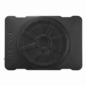 Kicker Hideaway HS10 10" Compact Powered Subwoofer Closed Back Headphones,Noise-isolating Headphones,Sealed Cans