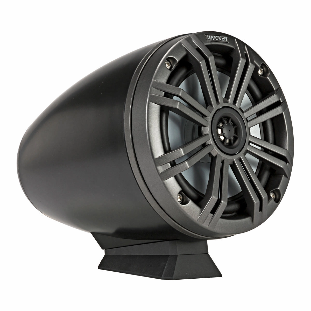 Kicker KMFC65 Flat-Mount Marine Can Speakers - Pair (Black)