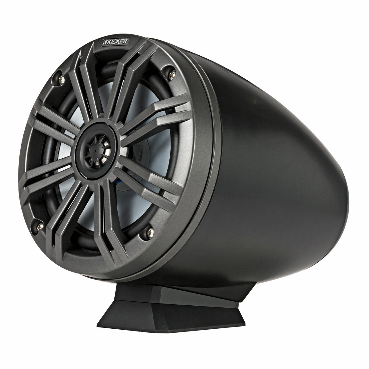 Kicker KMFC65 Flat-Mount Marine Can Speakers - Pair (Black)