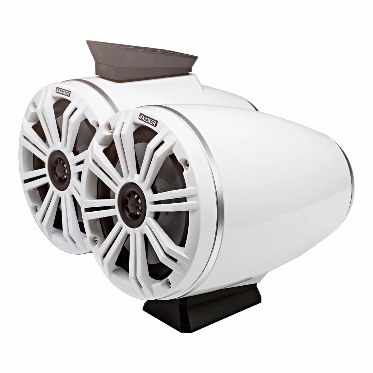 Kicker KMFC65 Flat-Mount Marine Can Speakers - Pair (White)