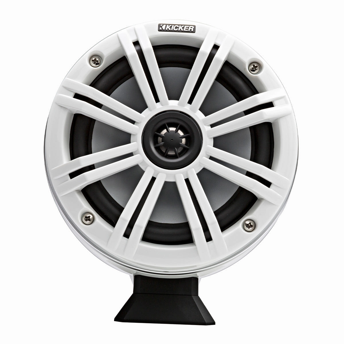 Kicker KMFC65 Flat-Mount Marine Can Speakers - Pair (White)