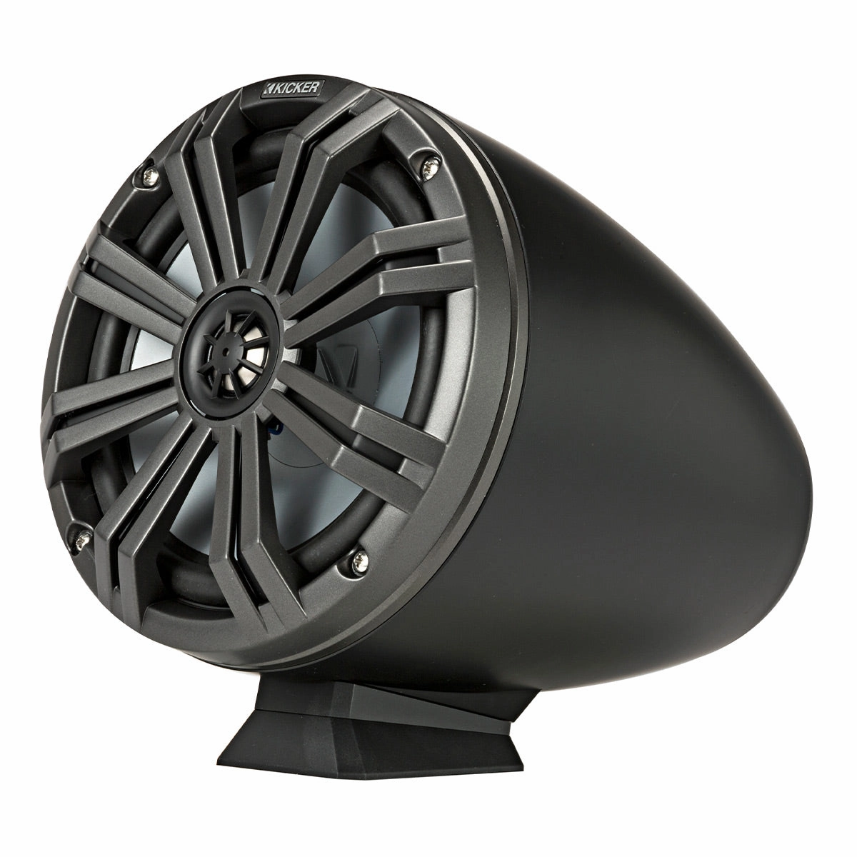 Kicker KMFC8 Flat-Mount Marine Can Speakers - Pair (Black)