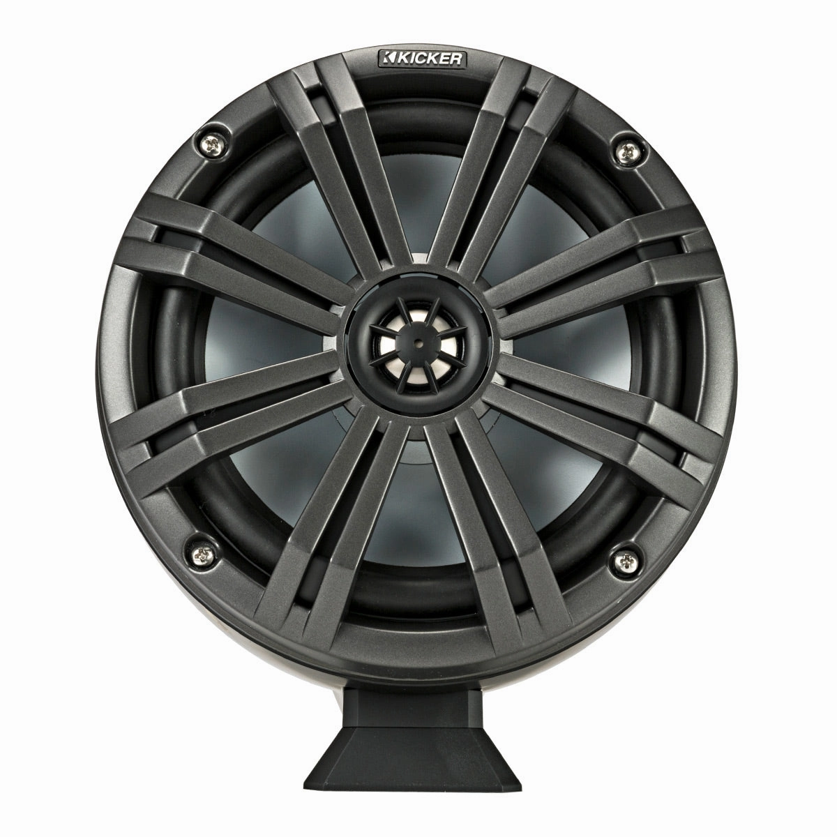 Kicker KMFC8 Flat-Mount Marine Can Speakers - Pair (Black)