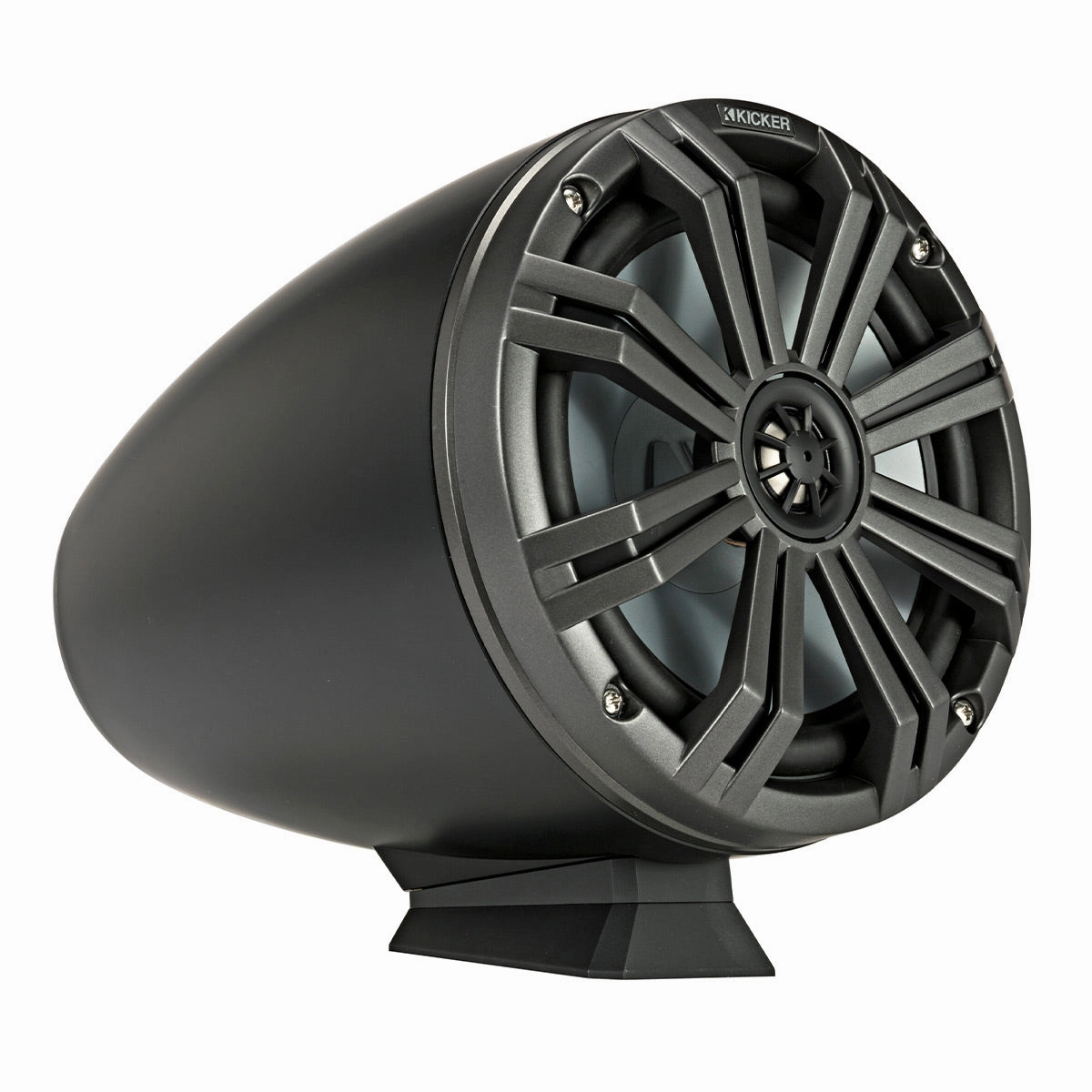 Kicker KMFC8 Flat-Mount Marine Can Speakers - Pair (Black)