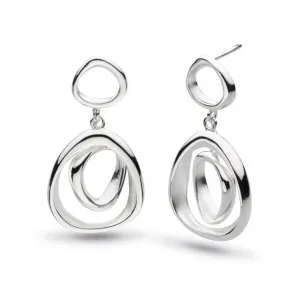 Kit Heath Coast Shore Double Link Sandblast Drop Earrings 60055SB Kit Heath Jewelry And Accessories