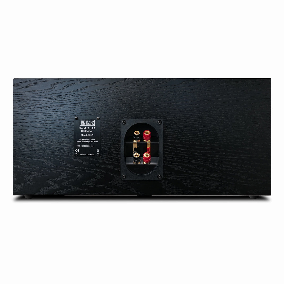 KLH Kendall 2C 3-Way Center Channel Speaker - Each (Black Oak)