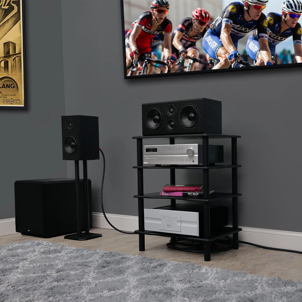 KLH Kendall 2C 3-Way Center Channel Speaker - Each (Black Oak)