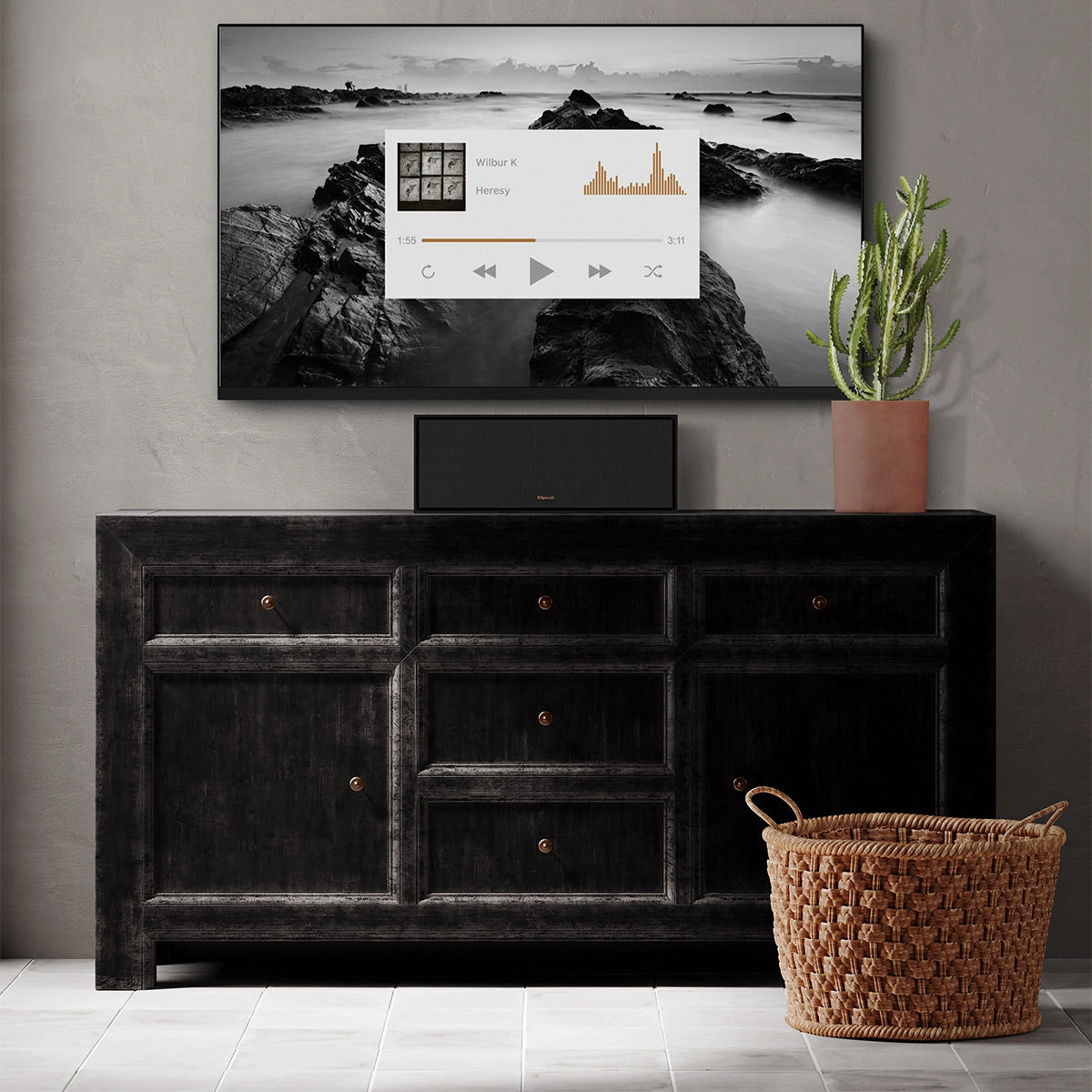 Klipsch R-50C Reference Center Channel Speaker Black - Each (Black)